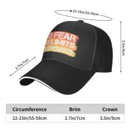 Boné de beisebol clássico unisex vintage, chapéu de pai ajustável, sem medo, sem limites, sem desculpas, proteção solar, homens, mulheres - Image 4
