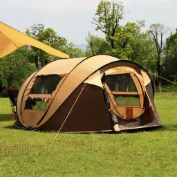 3-4 barracas automáticas instantâneas à prova de vento à prova dwindproof água do curso das barracas 200*280*120cm da pessoa estalam acima barracas de acampamento grandes da barraca de praia - Image 2
