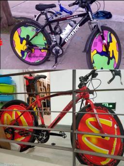 Capa de roda de bicicleta de estrada 700c/bricolagem capa de roda em branco/capa de publicidade de roda de bicicleta/acessórios de roda de bicicleta - Image 2