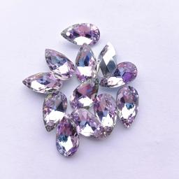 9x16mm gota de água único furo vidro strass pingente alta qualidade cristal ab em forma de pêra diamante para colar acessórios - Image 6