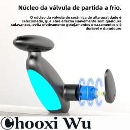 CHOOXIWU - Grande torneira de bacia LED 4 maneiras saída de água fria e quente fluxo de água de torneira pesada gera eletricidade - Image 4