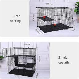 Gaiola de arame para gatinho, caverna de caixa, multifuncional, dormindo jogando canil, chinchilas, pequenos animais, bricolage - Image 5
