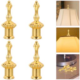 Solid Finials Desk Lâmpadas, Golden Lamp Cap Decoração, Tapped Acessórios, Gold Decor, 4 Pcs - Image 1
