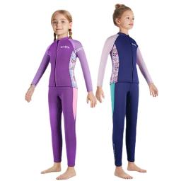 Conjunto de roupa grossa de neoprene infantil, 2 peças, fatos de banho térmicos, surf, roupa de mergulho completa, fatos molhados, crianças, juventude, mergulho, 2,5mm - Image 1