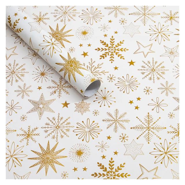 Papel de Embrulho Natalino Retro em Kraft Colorido - 50x70cm, Ideal para Presentes e Decoração