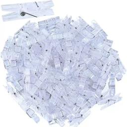 Mini Clipes De Plástico Transparente, Primavera Pendurado Clip Pegs, DIY Decoração De Parede Grampos, Casamento, Festa De Aniversário, 50 Pcs, 100Pcs - Image 6