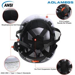 Capacete de segurança com adesivos dos desenhos animados, chapéu duro para escalada ao ar livre, proteção industrial, exploração de caverna de resgate - Image 5