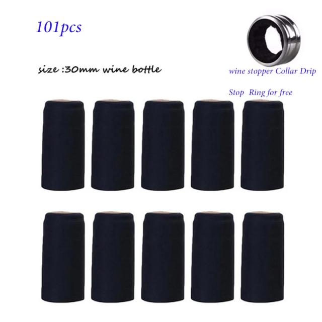 Garrafa de Vinho com Rolhas de PVC, Cápsulas Térmicas e Rolhas Naturais para Artesanato e Decoração Criativa