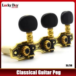 Cordas de guitarra clássica, afinação Pegs, chaves, peças musicais, cromo, placa de ouro, 3R, 3L, 1pc - Image 1