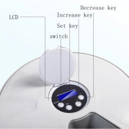 Alimentador automático inteligente do animal de estimação com registro de voz temporizador de tela lcd de aço inoxidável para alimentos para cães tigela gato dispensador de alimentos para animais estimação suprimentos - Image 6