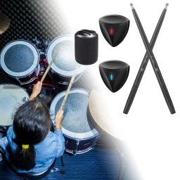 Bateria eletrônica portátil de ar com baquetas e pedais, kit de bateria para iniciantes e crianças, adultos praticam - Image 3