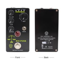 MOSKYAudio-Pedal de Efeito Guitarra FUZZ, Processador Portátil Digital Fuzz, Interruptor de Modo 4, Volume, Tom, Sustentar Controles - Image 6