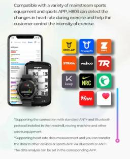Magene-monitor de freqüência cardíaca, modo duplo, bluetooth, sensor ant h803, braço, pulseira, fitness, rastreador de freqüência cardíaca, exercício de saúde - Image 6