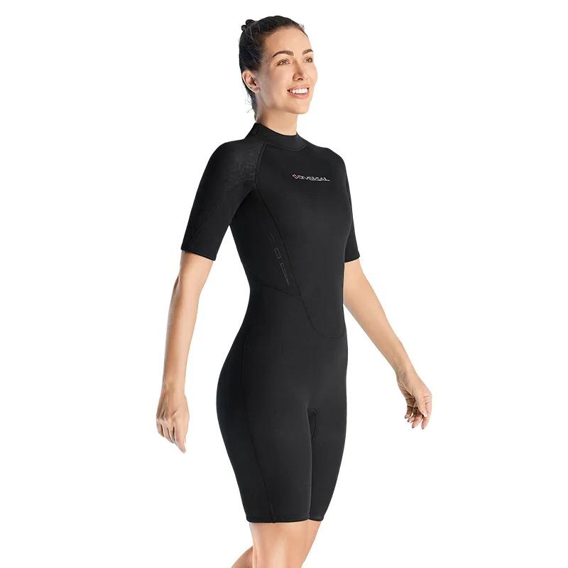 Neoprene manga curta wetsuit para mulheres, surf suit, novo Kitesurf swimwear, mergulho, maiôs de pesca submarina, 3mm - Image 1