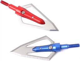 Caça broadheads 100 grãos de arco e flecha parafuso-em cabeças de seta dicas para arco composto recurvo tiro com arco (6 peças) - Image 3