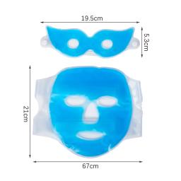 Máscara facial de gel de compressão quente e fria, para redução do inchaço facial, alívio da fadiga, para dormir, viagens, terapêutica, 1 peça - Image 6