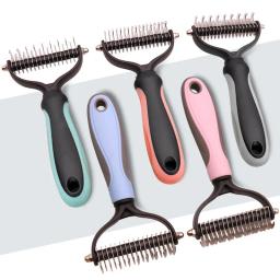 Novo pente de remoção do cabelo para cães gato detangler pele aparamento dematting escova grooming ferramenta para matted longo cabelo encaracolado animal estimação - Image 5