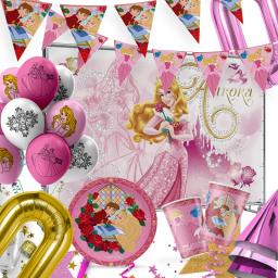 Disney aurora princesa dormindo beleza festa de aniversário suprimentos decoração látex balão pano de fundo placas de papel copos broche crianças brinquedos - Image 1