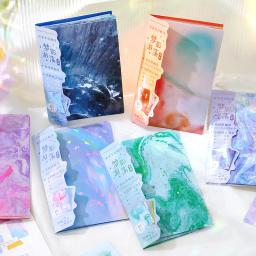 Adesivo de tamanho grande com textura bonita, 12 pcs, decoração para diy, diário, álbum, plano de fundo, decorativo, artesanato suprimentos - Image 1
