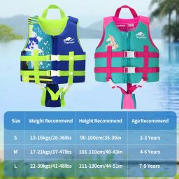 Neoprene Safety Life Jacket para crianças, Colete flutuante, Esporte aquático, Natação, Passeios de barco, Esqui, Dirigir, À deriva - Image 3