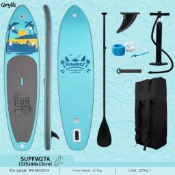 Inflável Stand Up Paddleboard com linhas, Linha flutuante do esqui aquático, Esportes ao ar livre - Image 4