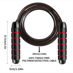 Rapid Speed Steel Wire Skipping Corda, Urso, Fardo Pesado, Ajustável, Saltar, Fitness, Treino, Equipamento Desportivo em Casa - Image 6