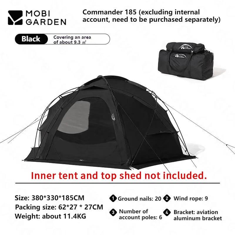 MOBI JARDIM-Tenda Dome impermeável com chaminé, Nylon, Camadas duplas, espaço grande, viagens ao ar livre, Camping, 160 cm, 185 cm, 245cm - Image 1
