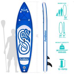 Prancha inflável Sup para surf, Stand Up Paddle Board, SUP à prova d'água, AU, 11 ', frete grátis - Image 2