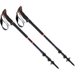Pólos de esqui neve montanha trekking pólo fibra carbono & alumínio leve alpenstock bengalas inverno escalada personalizado - Image 3