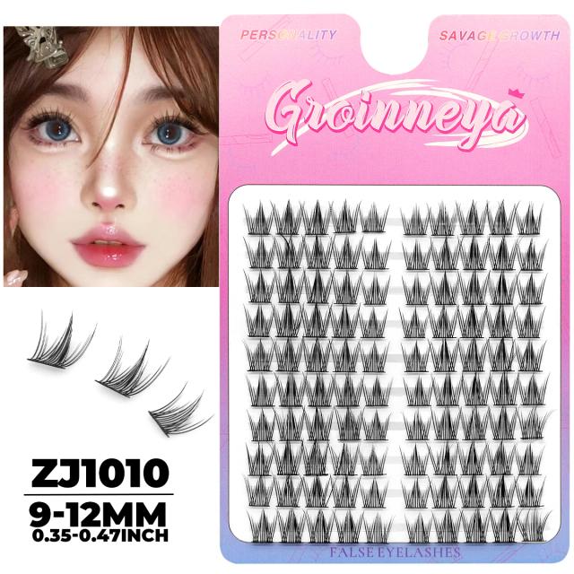 GROINNEYA-DIY Cílios Falsos Cat Eye - Extensão de Cílios Naturais para Maquiagem em Casa, 60 a 120 Unidades