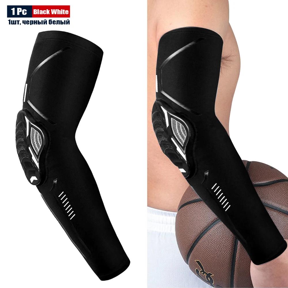1 peça esportes crashproof cotovelo almofada de compressão braço protetor manga para basquete ao ar livre futebol da bicicleta cotovelo suporte guarda - Image 1