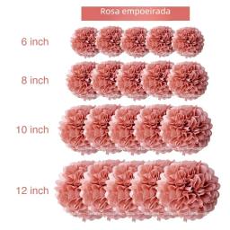 4 "6" 8 "10" pompons de papel flor casamento flores decorativas bola chá de bebê festa de aniversário decoração poms - Image 1