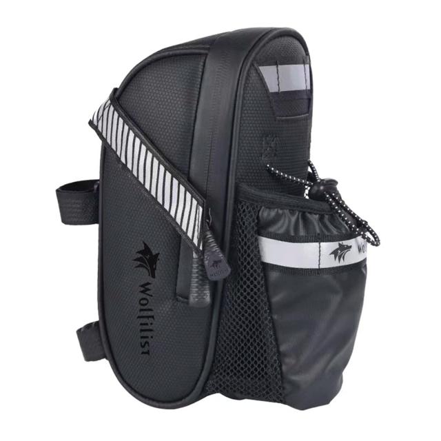 WOLFILIST Bolsa de Assento de Bicicleta com Suporte para Garrafa de Água Reflexiva Impermeável Ultraleve