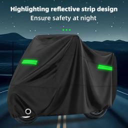 Capa protetora universal para bicicleta e motocicleta, capa de chuva, capa à prova de poeira e à prova de chuva, capa de proteção solar completa para veículos - Image 2