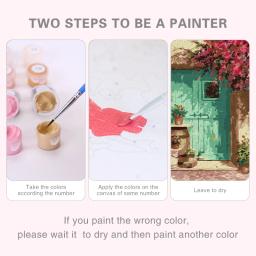 GATYZTORY-Kit Pintura a Óleo para Adultos e Crianças, Canvas Picture, Pintura à Mão, DIY Set, Presente de Natal, Handmade, Por Números - Image 3
