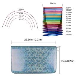 Agulhas de tricô circulares com acessórios, Crochet Sweater Knitting Needle Set, Intercambiável para costura, Ferramenta Weave - Image 6