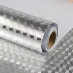 Papel De Folha De Alumínio Impermeável, Resistente A Alta Temperatura, Adesivos De Parede Resistentes A Óleo, Armários De Cozinha - Image 6