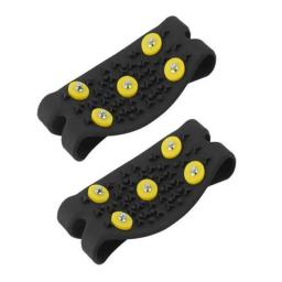 1 par 5-parafuso prisioneiro neve gelo garra escalada anti deslizamento picos apertos crampon chuteiras sapatos capa para botas masculinas tamanho 35-43 - Image 4