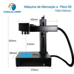 Máquina de Marcação a Laser de Fibra S5 20W 30W 50W, Gravador Portátil para Metal, Joias e Couro, Alta Precisão, Grau Comercial - Image 2
