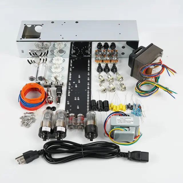 Amplificador de Guitarra Deluxe DIY 5E3 com Tubos 6V6 e Kit Push-Pull