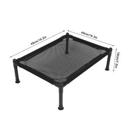 Cama elevada universal do cão, estrutura do metal, malha respirável, cama ao ar livre do cão levantada, 49x49x19cm, todas as estações - Image 6