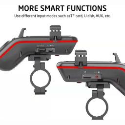 USB recarregável bicicleta luz, suporte do telefone da bicicleta, alto-falante bluetooth, suporte móvel, acessórios chifre, 10 em 1, 5000mAh - Image 5