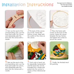 Chenistory-kit diy com suprimentos e ferramentas, agulha, imagem de gato, conjunto de artesanato para iniciantes, presente criativo - Image 5