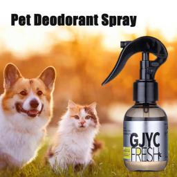 100ml cão gato desodorizar spray para animais de estimação com bloqueio de segurança design pet líquido perfume spray duradouro pet desodorante - Image 2