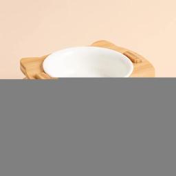 Alimentador elevado para cães e gatos, tigela de bambu, à prova de vazamentos, ideal para filhotes e gatos - Image 4