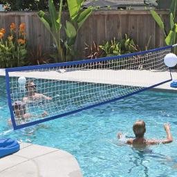 Rede de vôlei para piscina, portátil, jogo de vôlei aquático, brinquedo ajustável, equipamento esportivo para tênis, praia, festa, família, crianças - Image 1