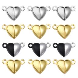 Fechos magnéticos para fazer jóias, amor coração em forma, ímã final fecho conectores, DIY colar e pulseira, atacado, 5 pçs/lote - Image 1