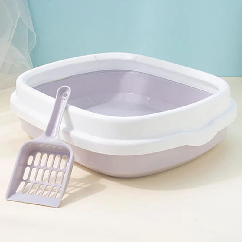 Portátil semi-fechado Cat Litter Box, Sandbox removível, Bedpan gatinho, pequenos animais, Pet Container, acessórios - Image 1