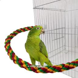 Multi-Color Parrot Standing Toy, corda tecida, brinquedo Chew Papagaio, Bendable Pet Parrot, em pé Poleiros - Image 2