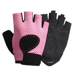 Luvas de ciclismo meio dedo para adultos, antiderrapante, respirável, amortecedor, bicicleta, esportes ao ar livre, equitação, fitness, 1 par - Image 5